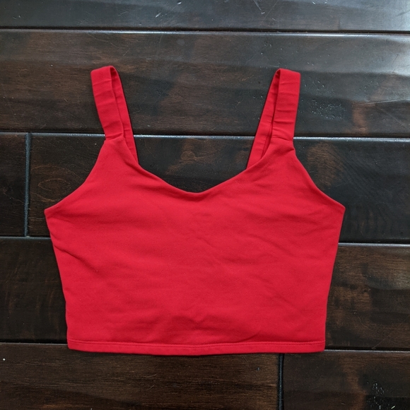 Alo yoga scarlet red fortify bra strappy crop S - Picture 3 of 4
